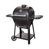 Vermont Castings Pioneer 7-in-1 Charcoal Kamado BBQ Grill & Smoker with Side Shelves Front_Angled_Left
