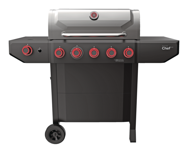 MASTER Chef Prime 5Burner Propane Gas BBQ Grill with an Extra Side