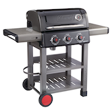 Coleman Cookout 3-Burner Propane Gas BBQ Grill with Side & Storage Shelves Front_Three_Fourths_Angled_Right
