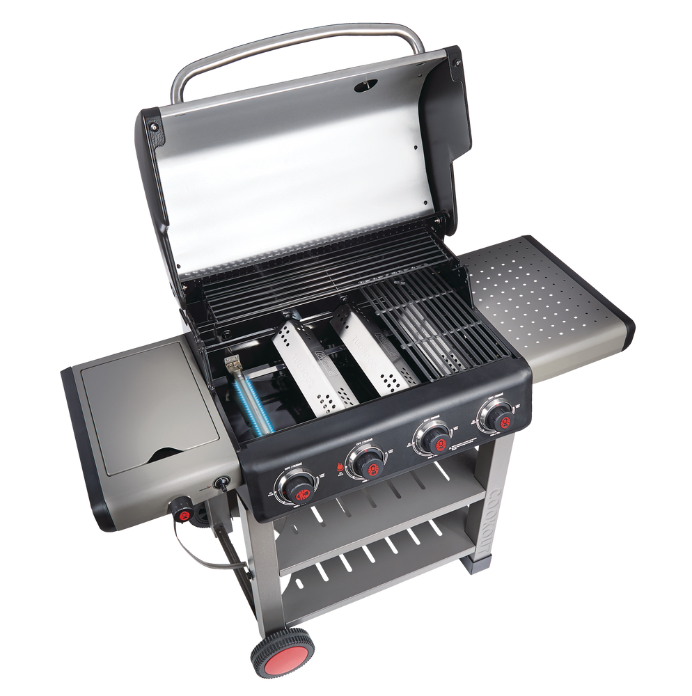 Coleman Cookout 4Burner Propane Gas BBQ Grill with Side Burner