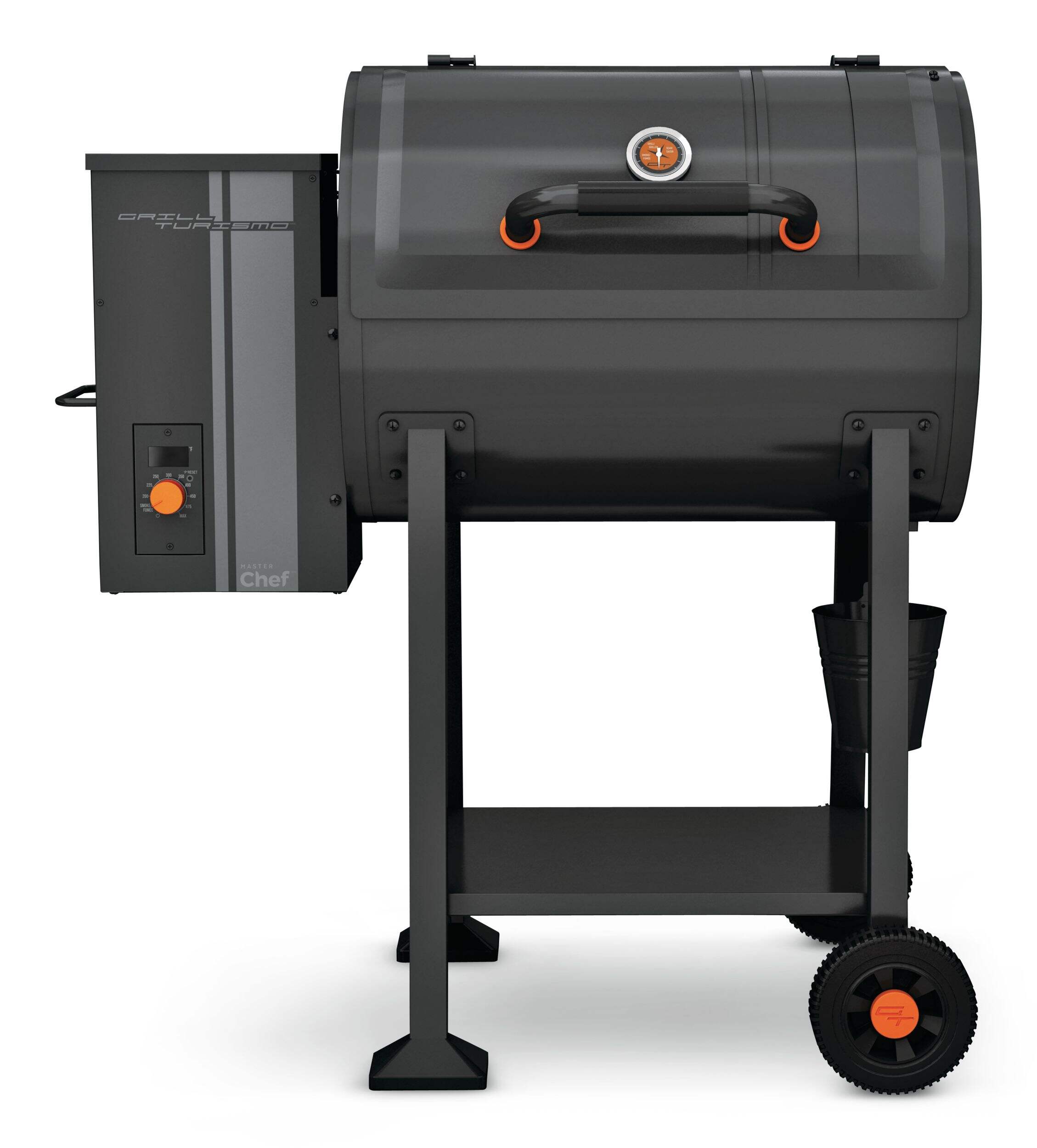 MASTER Chef Grill Turismo Wood Pellet BBQ Grill & Smoker with Digital Controls Front_Flat