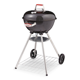 MASTER Chef Portable 18-In Charcoal Kettle BBQ Grill with a Bottom Storage Rack Front_Three_Fourths_Angled_Left