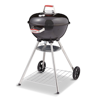 MASTER Chef Portable 18-In Charcoal Kettle BBQ Grill with a Bottom Storage Rack Front_Three_Fourths_Angled_Left