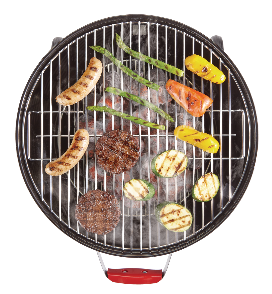 MASTER Chef Portable 18In Charcoal Kettle BBQ Grill with a Bottom