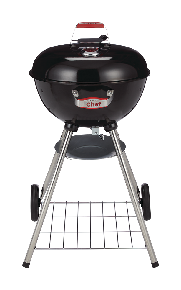 MASTER Chef Portable 18In Charcoal Kettle BBQ Grill with a Bottom