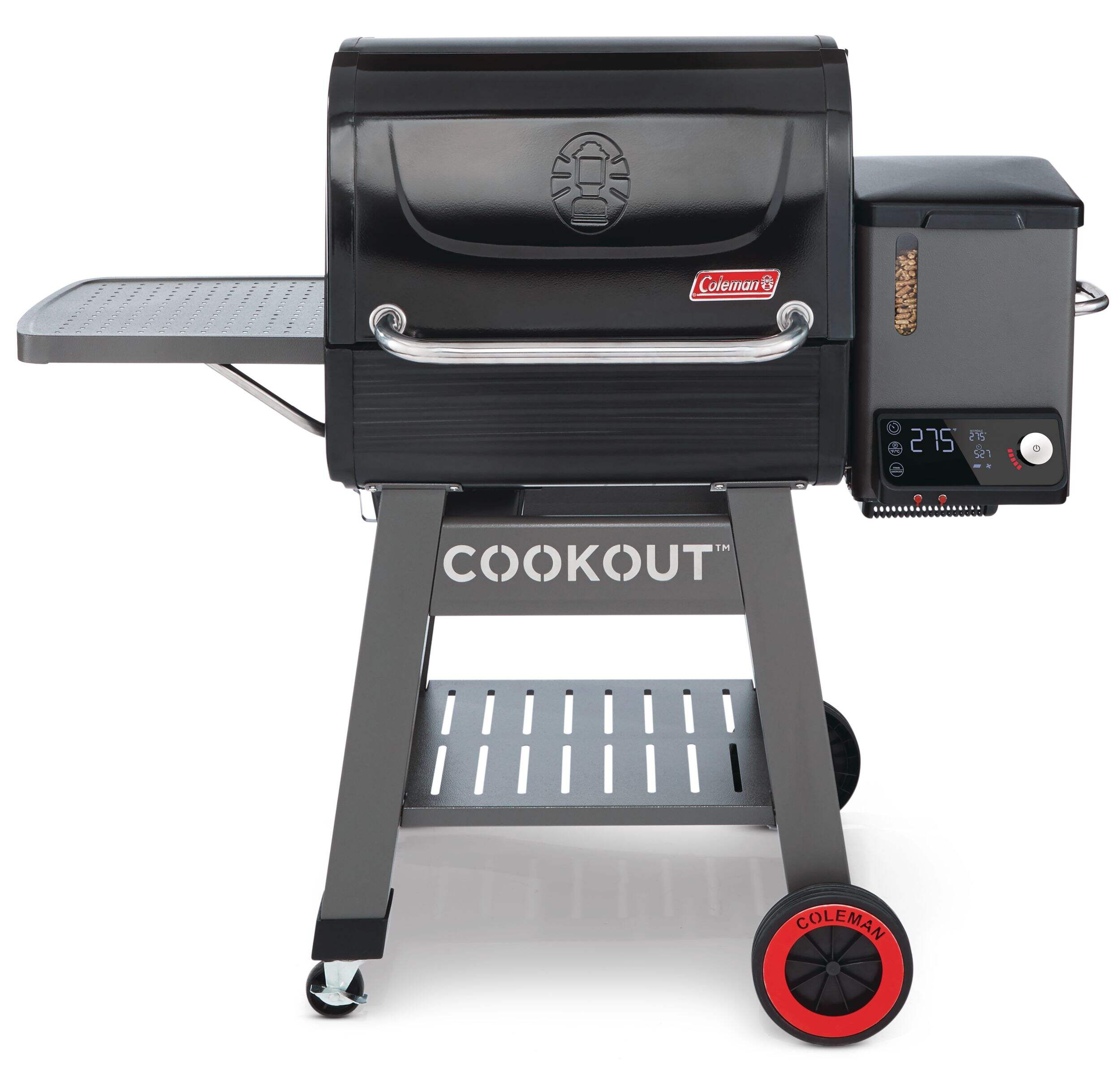 Coleman Cookout - Barbecue et fumoir à granules de bois avec commandes numériques Front_Elevated