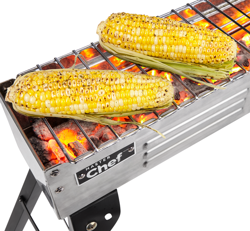 MASTER Chef Spiedini Portable Charcoal BBQ & Skewer Grill with a