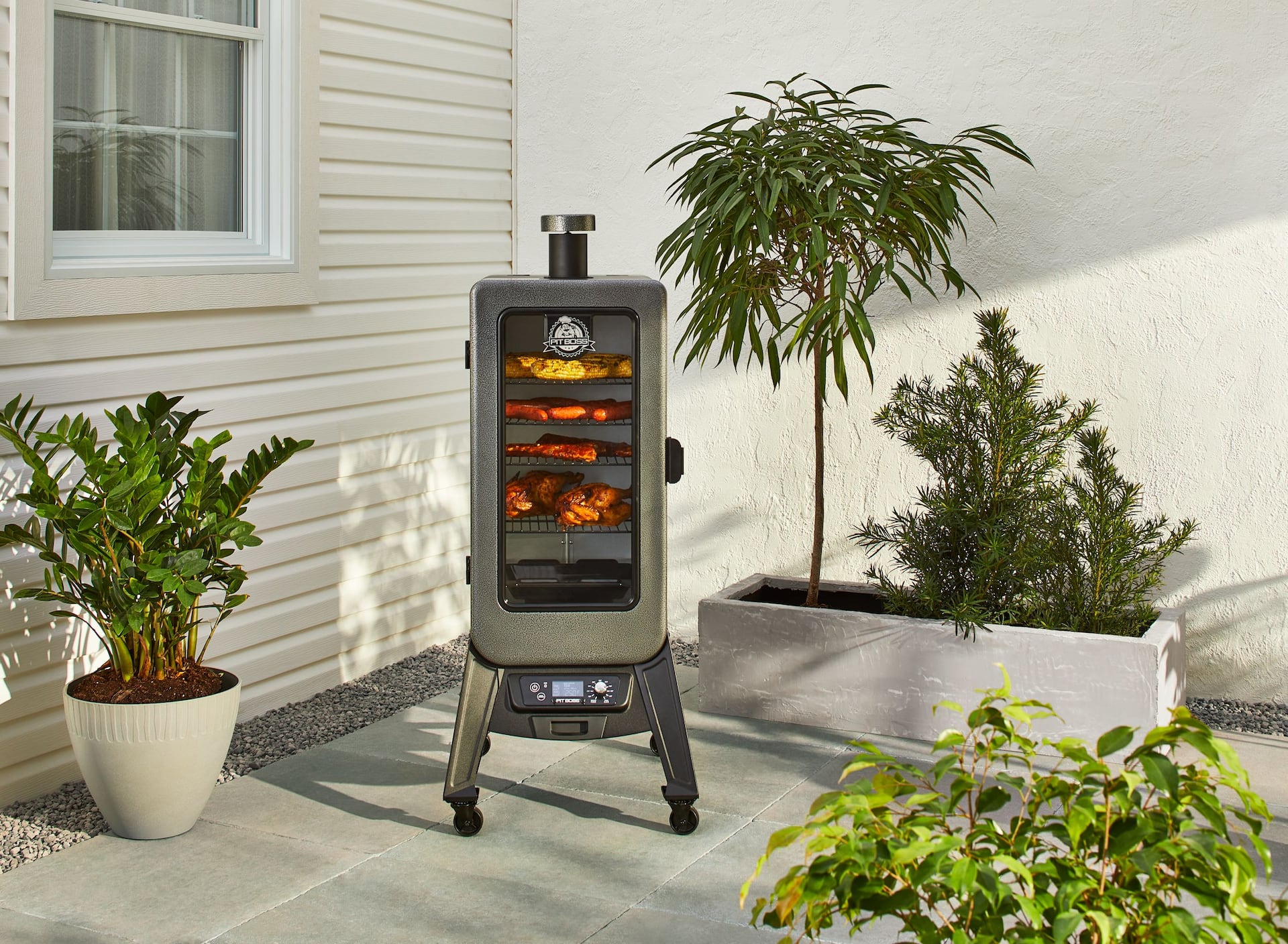 Upright on sale pellet smoker