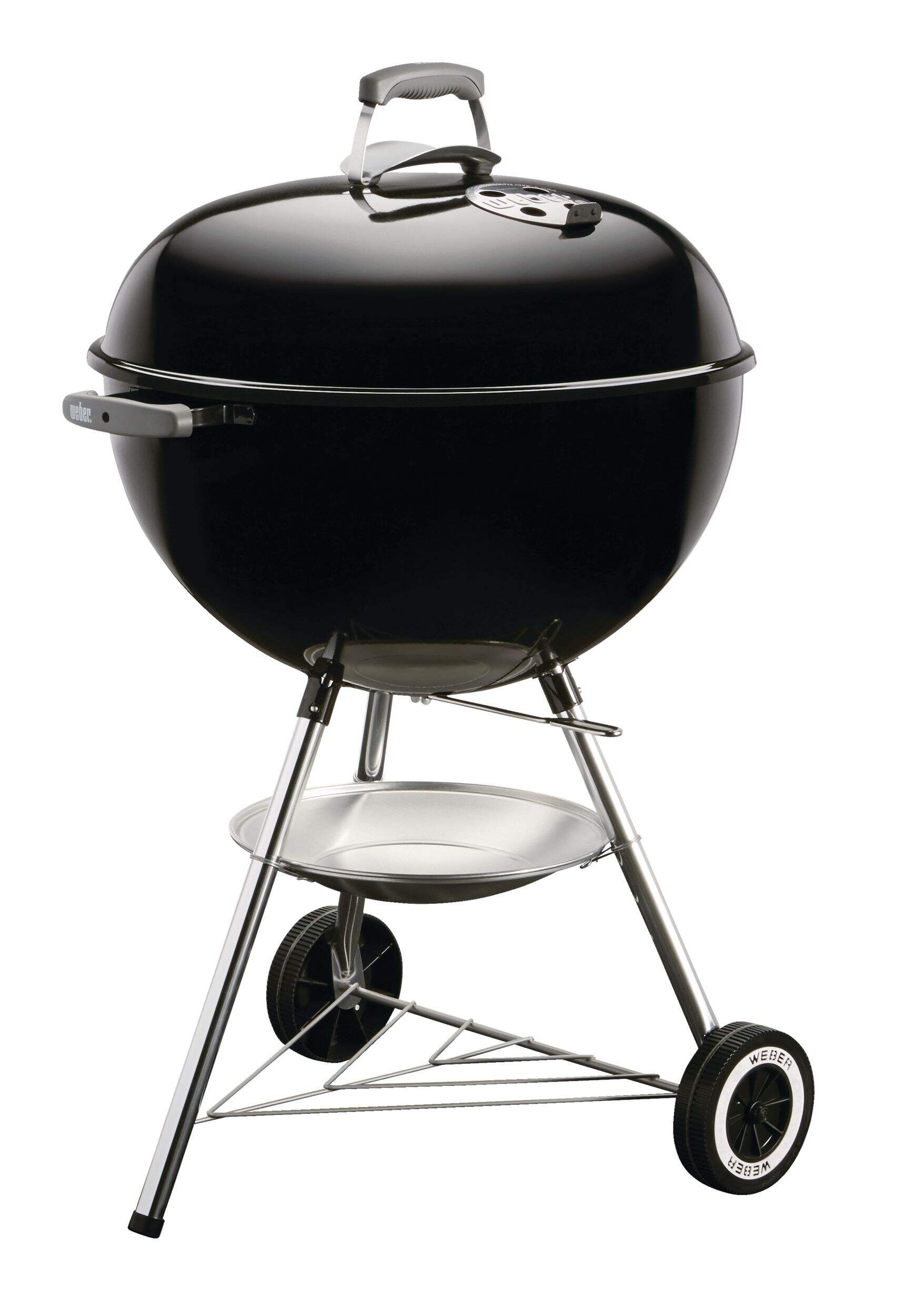 Weber Original 22-In Charcoal Kettle BBQ Grill with One-Touch Cleaning System Front_Three_Fourths_Angled_Left