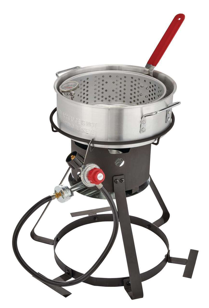 MASTER Chef Outdoor Aluminium Fish Deep Fryer with Thermometer