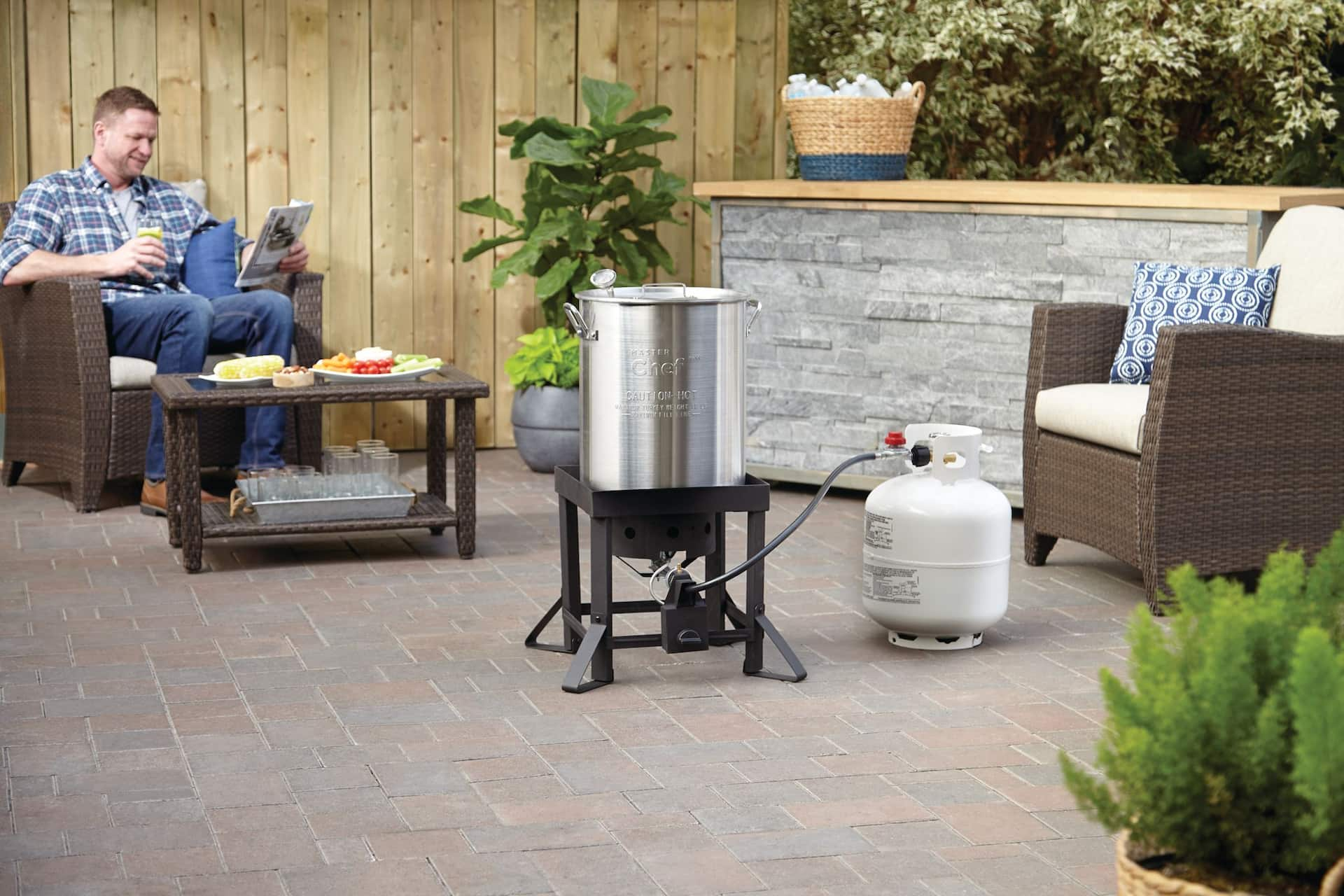 MASTER Chef Outdoor Aluminium Turkey Deep Fryer Boiler with a