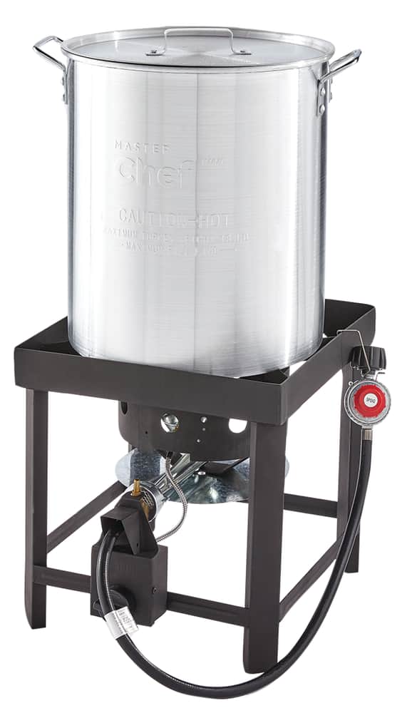 Turkey Fryer Stand Outdoor Cooker Gas Stove Propane Burner Steel Portable Kit 