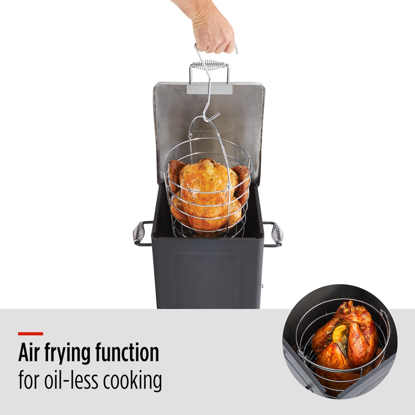 MASTER Chef 3in1 Outdoor Deep Fryer, Air Fryer & Smoker with Propane