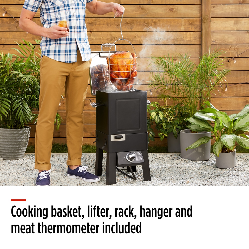 MASTER Chef 3in1 Outdoor Deep Fryer, Air Fryer & Smoker with Propane