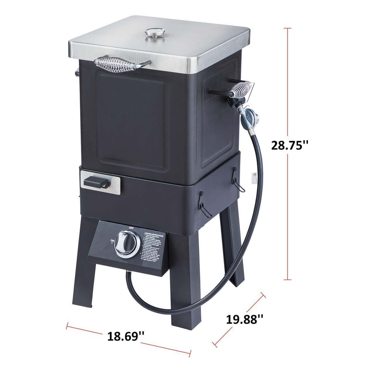 MASTER Chef 3 in 1 Outdoor Deep Fryer Air Fryer Smoker with