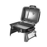 MASTER Chef Portable Tabletop Single-Burner Propane Gas BBQ Grill with Folding Legs Front_Three_Fourths_Angled_Left
