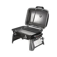 MASTER Chef Portable Tabletop Single-Burner Propane Gas BBQ Grill with Folding Legs Front_Three_Fourths_Angled_Left