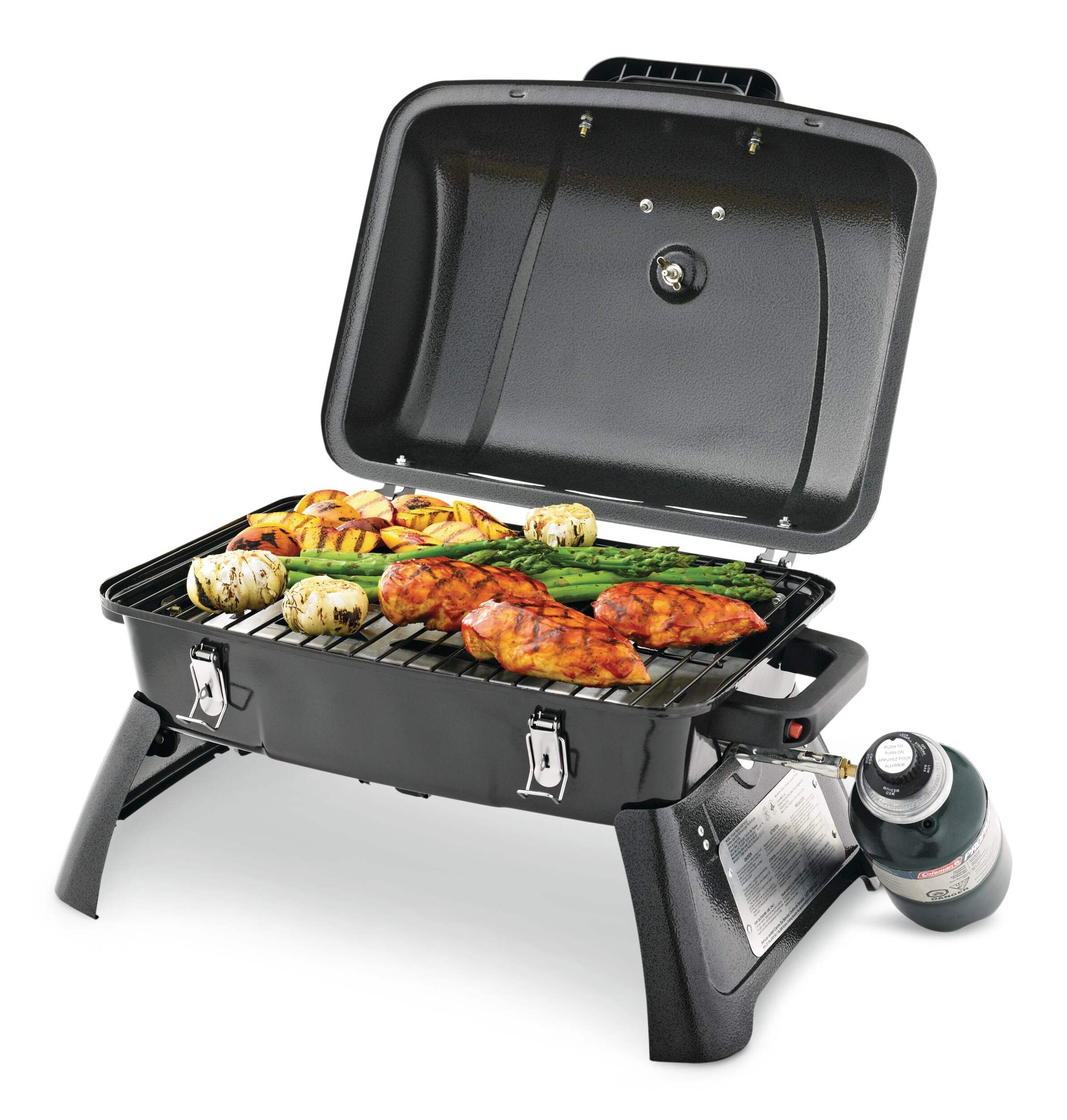MASTER Chef Portable Tabletop SingleBurner Propane Gas BBQ Grill with