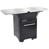 Vermont Castings Stainless Steel Outdoor Mobile Grill Prep Station & Storage Cart Front_Three_Fourths_Angled_Right