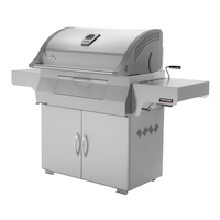 Napoleon PRO605CSS Professional Stainless Steel Charcoal BBQ Grill, Full Size Cart Model Charcoal BBQ Front_Three_Fourths_Angled_Left