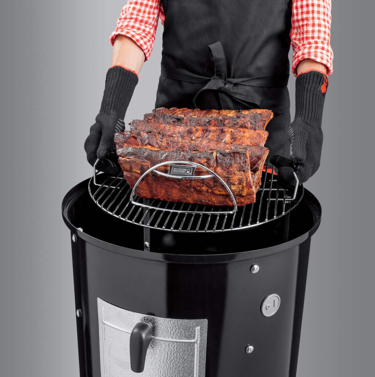 Weber Smokey Mountain Cooker Smoker Charcoal Grill with Cover