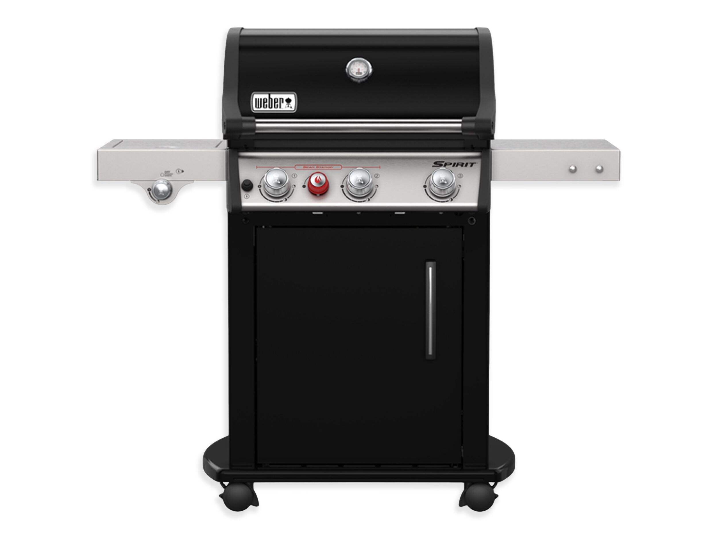 Weber Spirit E 335 3-Burner Outdoor BBQ Grill with Multi-functional Cooking System, 424-sq-in Cooking Space Front_Flat