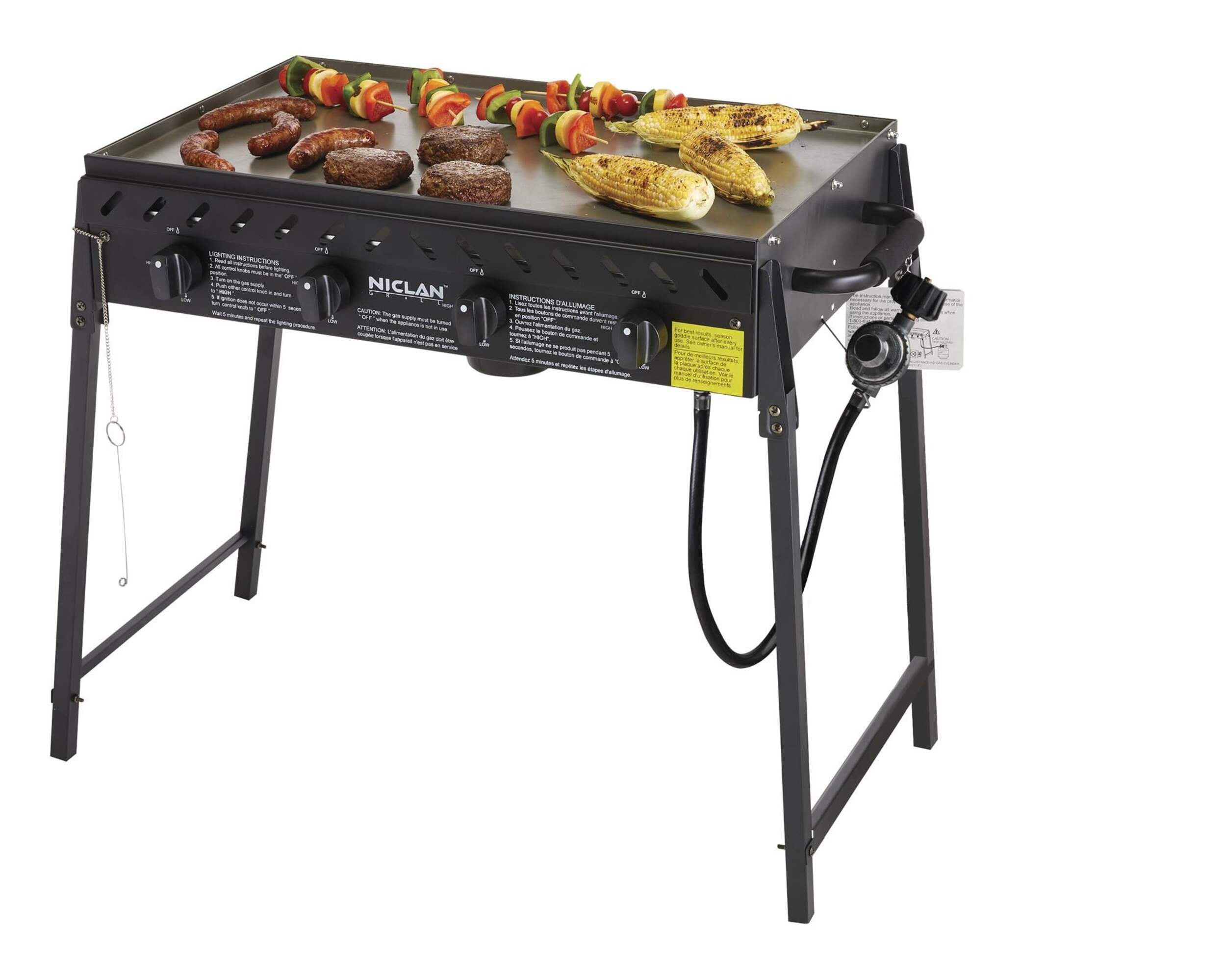 Portable 4-Burner Propane Event Grill Front_Angled_Left