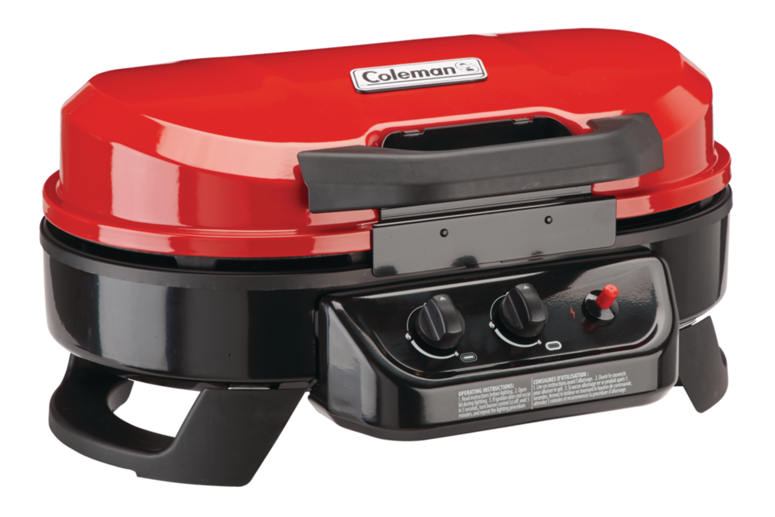 Coleman Roadtrip Portable Tabletop 2-Burner Propane Gas BBQ Grill Front_Three_Fourths_Angled_Right