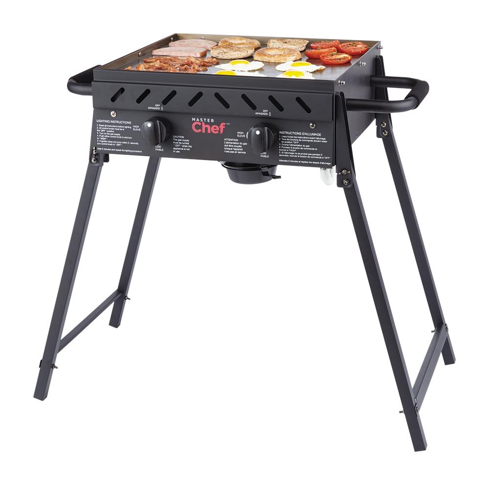 MASTER Chef Portable Outdoor 2Burner Propane Gas Stainless Steel