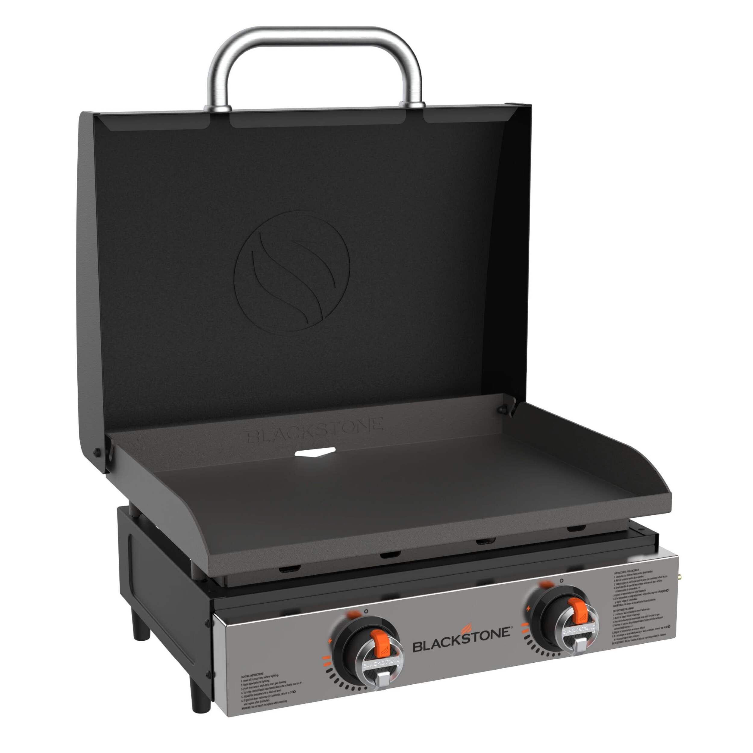 Blackstone Tabletop Griddle with Hood, 22-in Front_Three_Fourths_Angled_Right