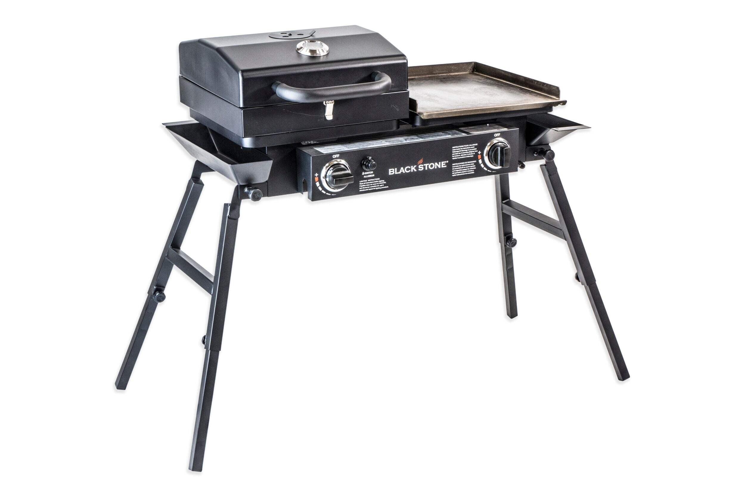 Blackstone Original Tailgater Gas Grill Griddle Front_Three_Fourths_Angled_Right