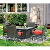 Ensemble de détente Sunjoy Metro avec foyer de table au propane liquide, 5 pces Composite_or_Mixed