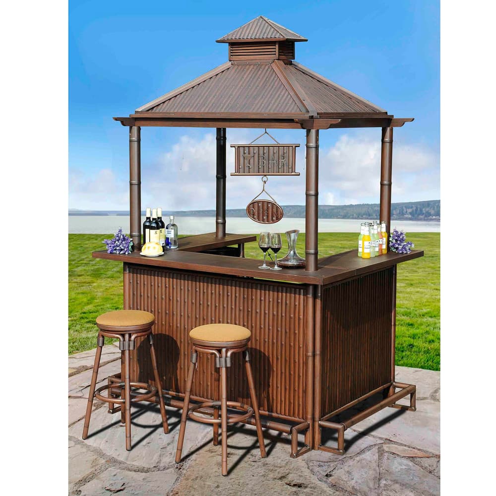 sunjoy aluminum tiki outdoor bar