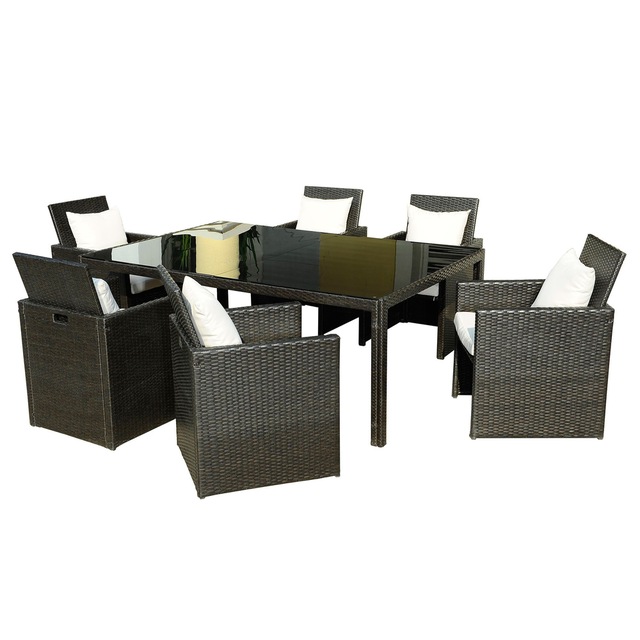 Sunjoy Wicker Dining Set, 7pc Canadian Tire