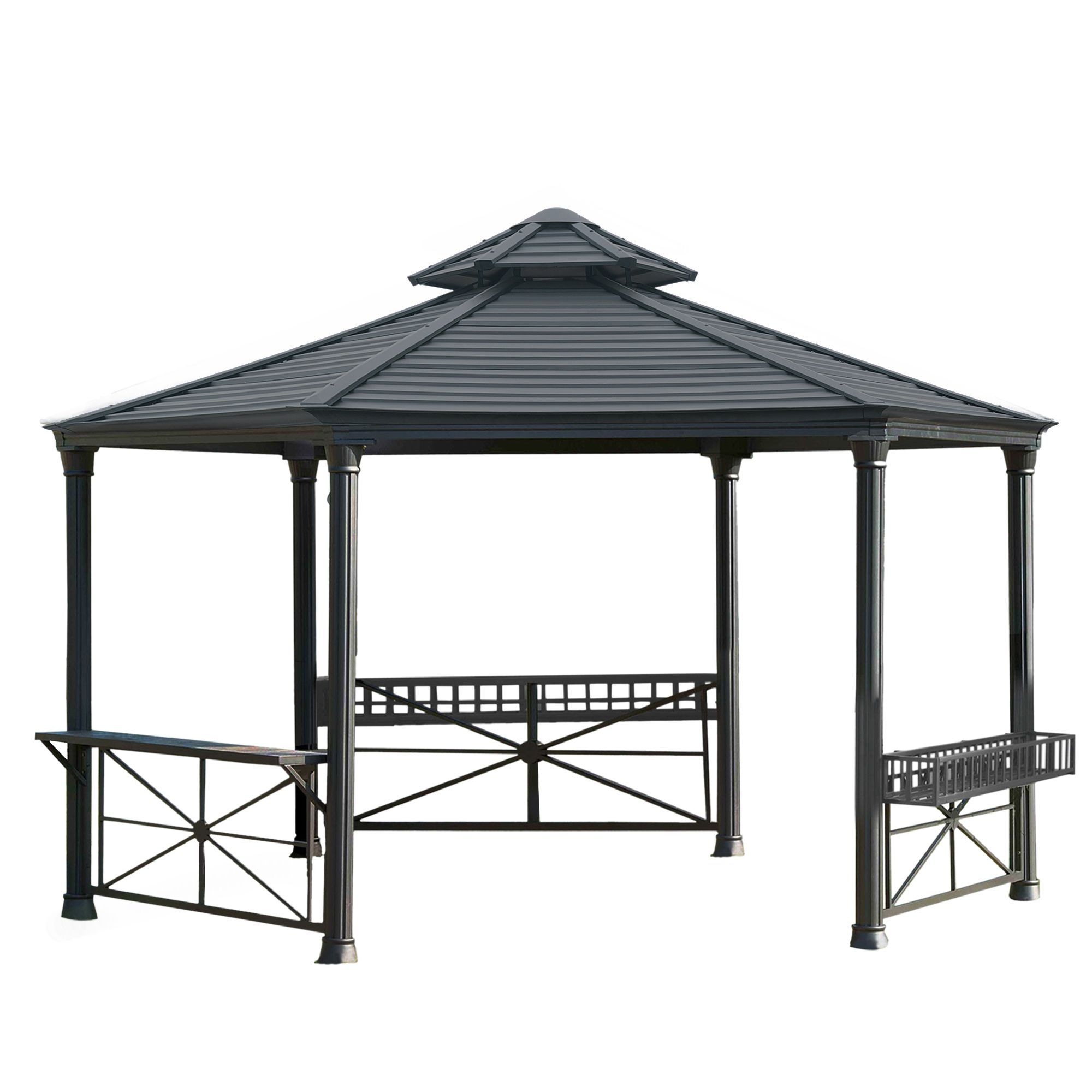 Sunjoy Canterville Hardtop Hex Gazebo Canadian Tire