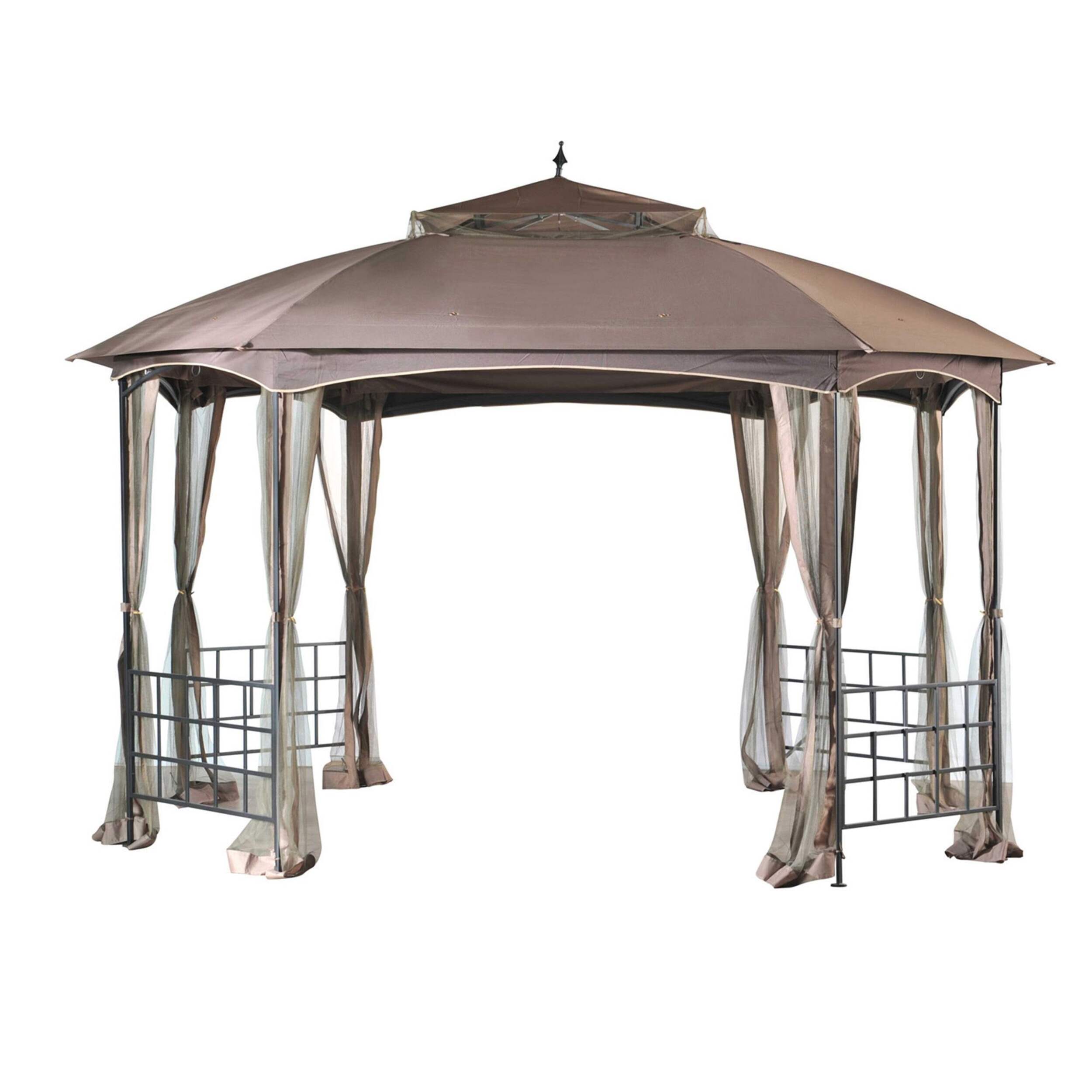 Sunjoy Hexton Gazebo, 10 x 12-ft Front_Flat