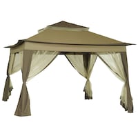 Abri de jardin portable Sunjoy Portia, 117,6 x 117,6 x 103,2 po Front_Three_Fourths_Angled_Right