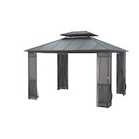 Abri de jardin Sunjoy Orleans, 144 x 120 x 120 po Front_Angled_Left