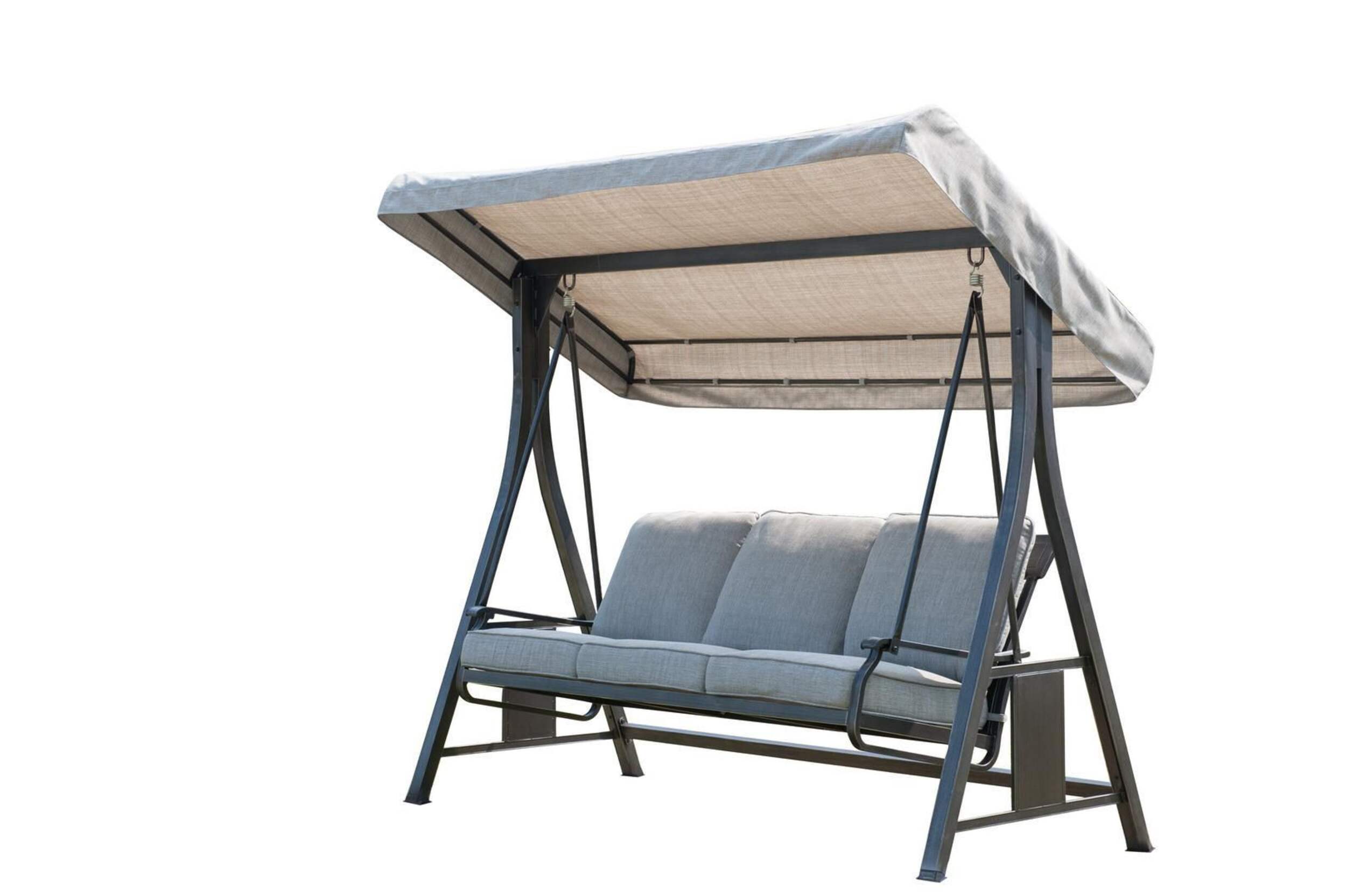CANVAS Dashley 3 Seat Outdoor Patio Sofa Swing Front_Angled_Left