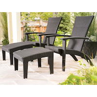 Adirondack Chair with Ottoman Front_Angled_Left