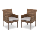 CANVAS Belwood Aluminum and Wicker Outdoor/Patio Dining Chair Set, 2-pk Front_Elevated