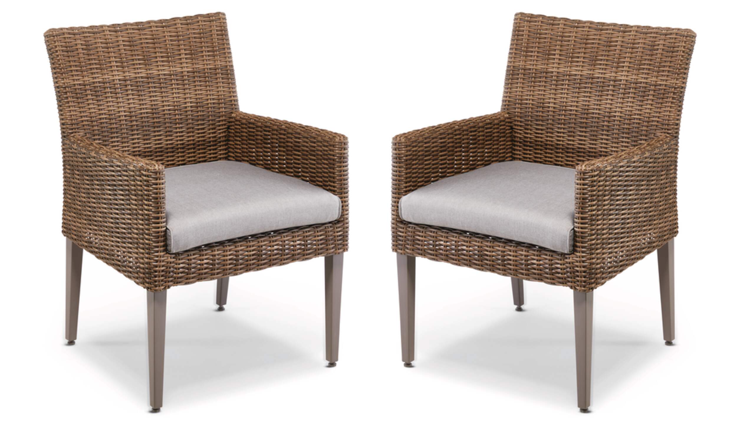 CANVAS Belwood Aluminum and Wicker Outdoor/Patio Dining Chair Set, 2-pk Front_Elevated