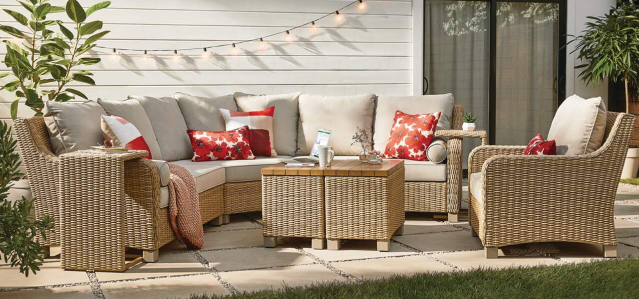 CANVAS Moraine All Weather Wicker Outdoor Patio Side C Table 2 pc Canadian Tire