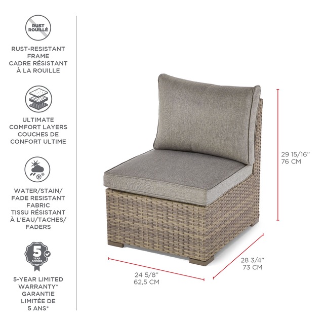 CANVAS Bala AllWeather Wicker Outdoor Patio Middle Chair Canadian Tire