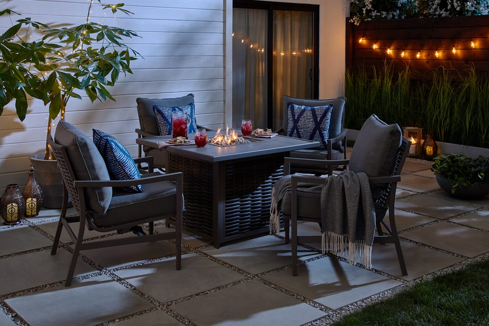 Canvas Sandbanks All Weather Wicker, Fire Pit Bbq Table And Chairs
