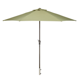 CANVAS UV-Protected Fabric Outdoor/Patio Market Umbrella with Crank Handle, 9-ft Front_Elevated