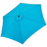 CANVAS UV-Protected Fabric Outdoor/Patio Market Umbrella with Crank Handle, 9-ft Front_Angled_Left