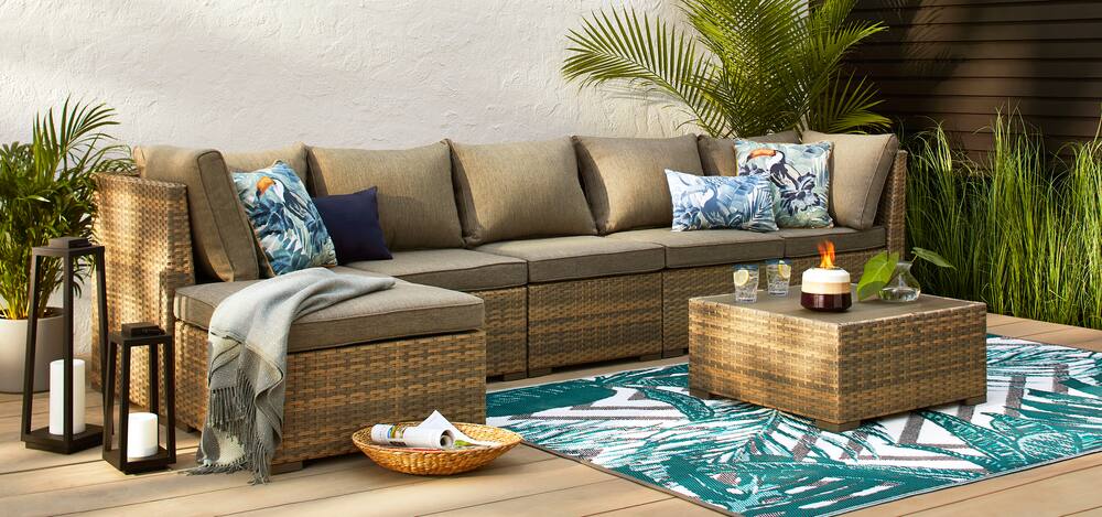 Canvas Bala Square Outdoor Patio, Can You Put Garden Furniture Cushions In Vacuum Bags