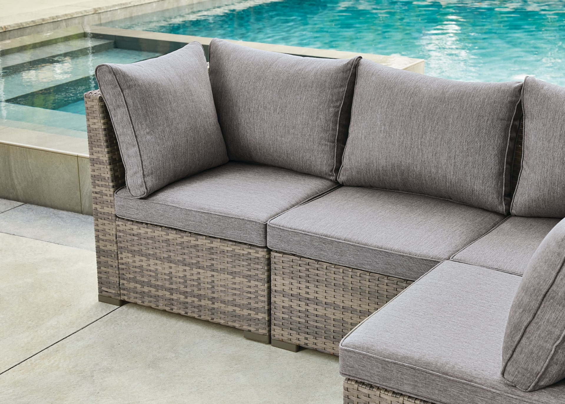 CANVAS Bala All Weather Wicker Outdoor Patio Corner Chair