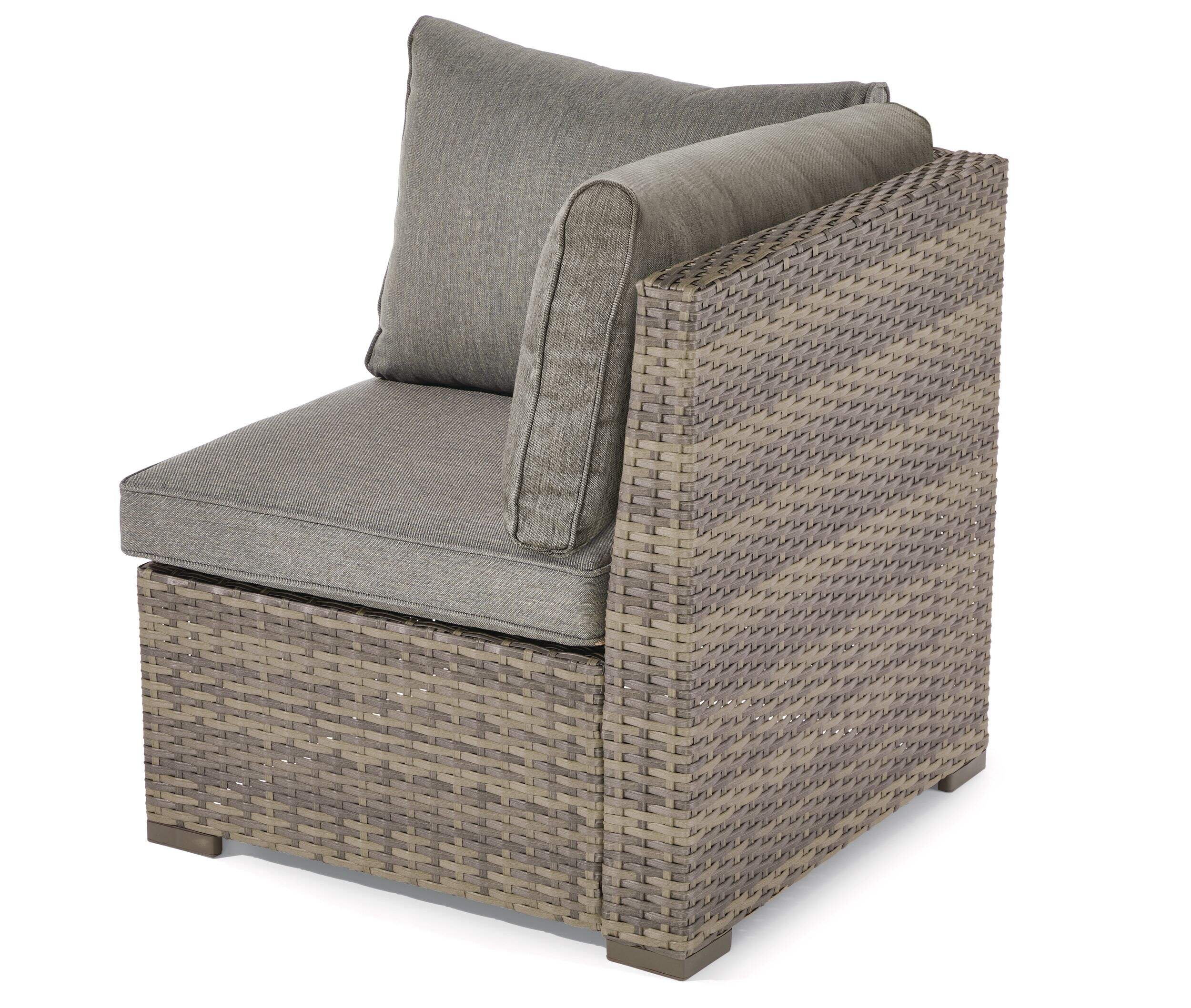 CANVAS Bala All-Weather Wicker Outdoor/Patio Corner Chair Front_Three_Fourths_Angled_Left